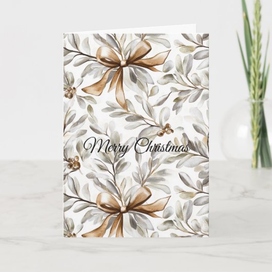 Carte Rubans de Noël en pain d'épice à la crème (Devant)