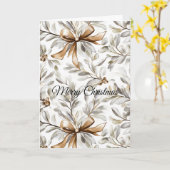 Carte Rubans de Noël en pain d'épice à la crème (Fleur jaune)