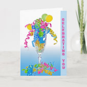 Carte Rubans et ballons d'anniversaire (Devant)