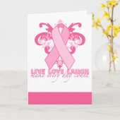 Carte Rubans roses chaque jour (Fleur jaune)