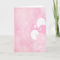 Rubans roses et ballons