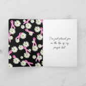 Carte Rubans roses et marguerites blanches (Intérieur)