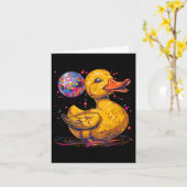 Carte Rubber Duck Disco Ball Art Dancing Rubber Duck (Fleur jaune)