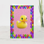 Carte Rubber Duck Salutation personnalisée Fun Anniversa (Dos)