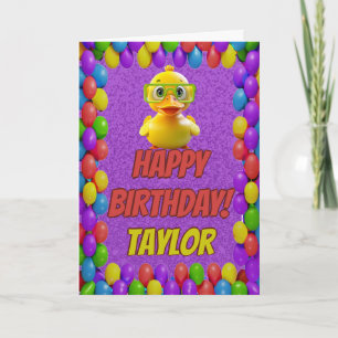 Carte Rubber Duck Salutation personnalisée Fun Anniversa