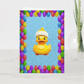 Carte Rubber Duck Salutation personnalisée Fun Anniversa (Dos)