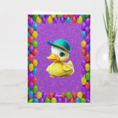 Carte Rubber Duck Salutation personnalisée Fun Anniversa (Dos)