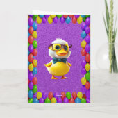 Carte Rubber Duck Salutation personnalisée Fun Anniversa (Dos)