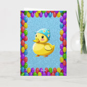 Carte Rubber Duck Salutation personnalisée Fun Anniversa (Dos)