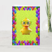 Carte Rubber Duck Salutation personnalisée Fun Anniversa (Dos)
