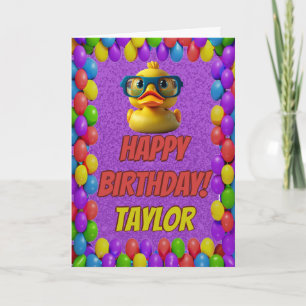 Carte Rubber Duck Salutation personnalisée Fun Anniversa