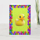 Carte Rubber Duck Salutation personnalisée Fun Anniversa (Dos)