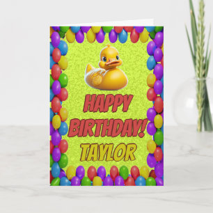 Carte Rubber Duck Salutation personnalisée Fun Anniversa