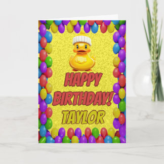Carte Rubber Duck Salutation personnalisée Fun Anniversa