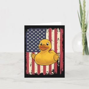 Carte Rubber Duck Usa Drapeau Fête de l'Indépendance Bai