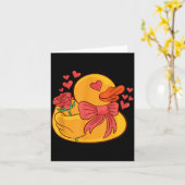 Carte Rubber Duck Valentines Day Rubber Duckie  (Fleur jaune)