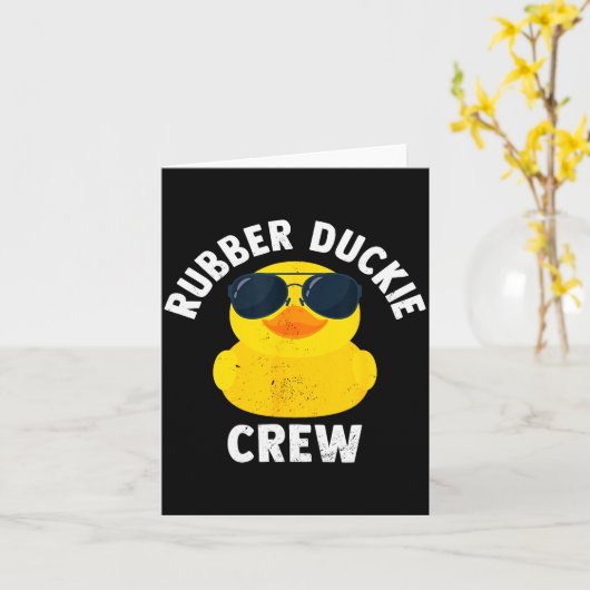 Carte Rubber Duckie Crew Funny Rubber Duck (Fleur jaune)