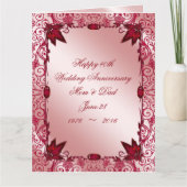 Carte Ruby 40e anniversaire de Mariage 8,5x11 (Devant)