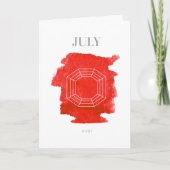 Carte Ruby Birthstone Juillet Anniversaire (Devant)