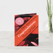 Carte Ruby du 40e anniversaire du Mariage (Devant)