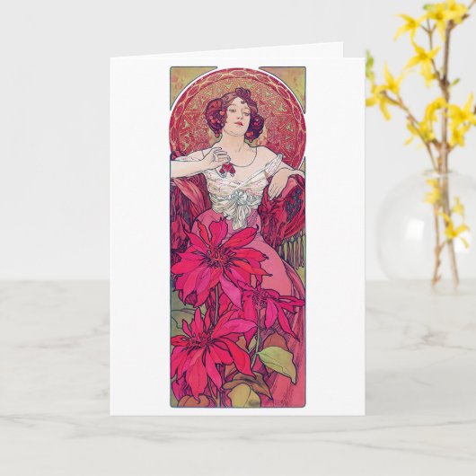 Carte Ruby (Quatre Bijoux), Alphonse Mucha (Fleur jaune)