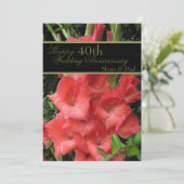 Carte Ruby Red 40th Mariage Anniversary Maman et Papa (Debout devant)