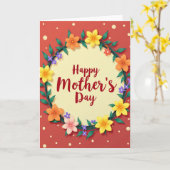 Carte Ruby Red de la plus chère des mamans (Fleur jaune)