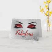 Carte Ruby Red Fabulous Parties scintillant Eyes Standar (Fleur jaune)