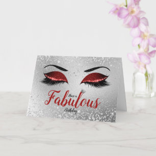 Carte Ruby Red Fabulous Parties scintillant Eyes Standar