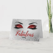 Carte Ruby Red Fabulous Parties scintillant Eyes Standar (Devant)