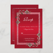 Carte Ruby Red Gems & Parties scintillant Ruby 40E Maria (Devant / Derrière)