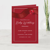 Carte Ruby Ribbon, 40 ans de Mariage (Devant)