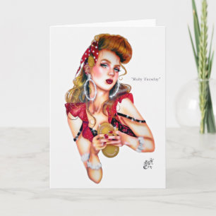 Carte Ruby Tuesday by Elizabeth Austin Greeting Card