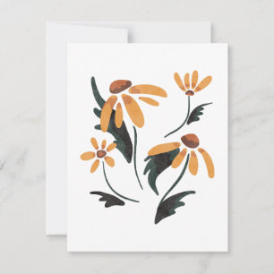 Carte Rudbeckia Hirta Black-Eyed Susan Fleurs esthétique