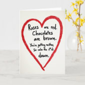 Carte Rude Roses Are Red Calm Down Card (Fleur jaune)