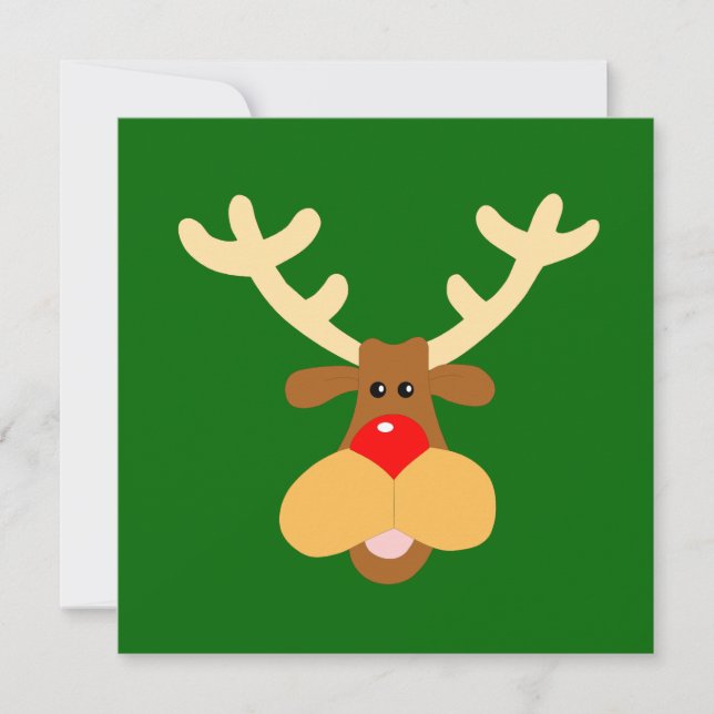Carte Rudolf Red Nose Reindeer (Devant)