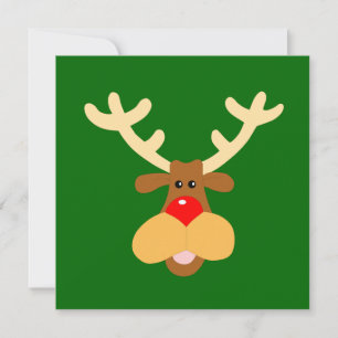 Carte Rudolf Red Nose Reindeer