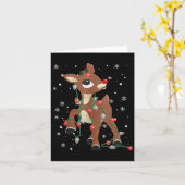 Carte Rudolph Le Nez Rouge Renne Pour Les Enfants Et Noë (Fleur jaune)