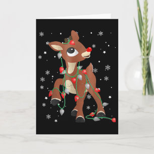 Carte Rudolph Le Nez Rouge Renne Pour Les Enfants Et Noë