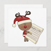 Carte Rudy Reindeer Naughty ou Nic (Devant / Derrière)