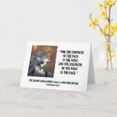 Carte Rudyard Kipling Force De La Citation De Loup Pack (Fleur jaune)