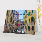 Carte Rue à Venise avec lave-linge Italie (Fleur jaune)