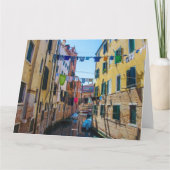 Carte Rue à Venise avec lave-linge Italie (Dos)