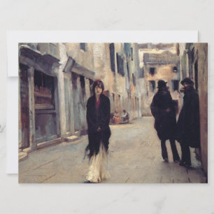 Carte Rue à Venise (Elegant Woman) (Chanteur Sargent)