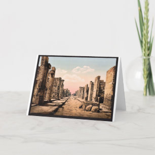 Carte Rue de Fortuna, cru Photochrom de Pompeii, Italie