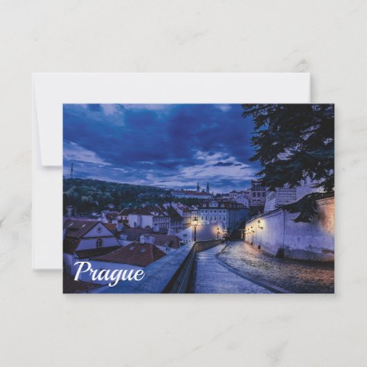 Carte Rue du soir à Prague (Devant)