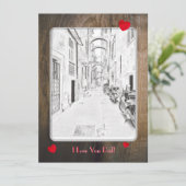 Carte rue italienne étroite - jour du père (Debout devant)