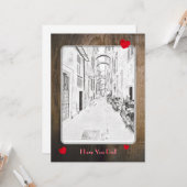 Carte rue italienne étroite - jour du père (Devant/Arrière en situation)