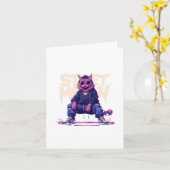 Carte Rue Meow ! Autocollant (Fleur jaune)