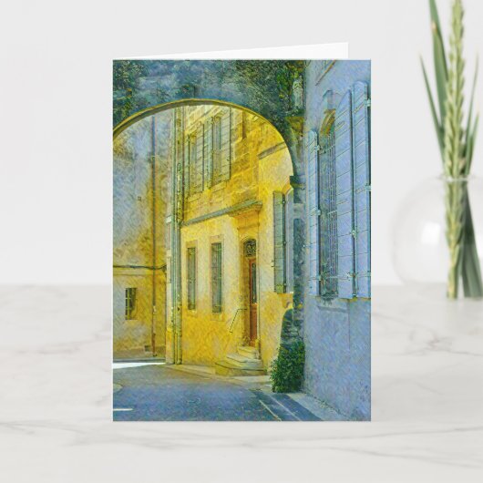 Carte Rue Provence avec arcade avec effets numériques (Devant)